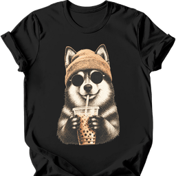 Pomsky Hipster Dog T Shirt Gift For Dog Lover