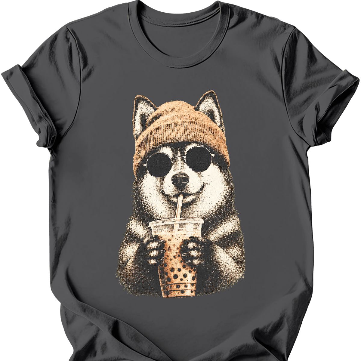 Pomsky Hipster Dog T Shirt Gift For Dog Lover