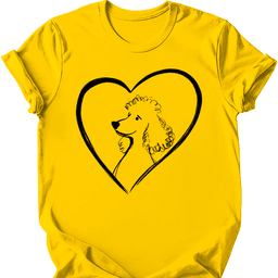 Poodle Heart Dog T Shirt Gift For Dog Lover
