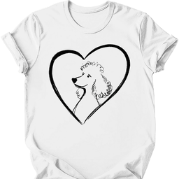 Poodle Heart Dog T Shirt Gift For Dog Lover