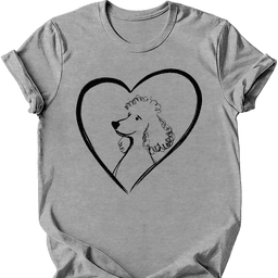 Poodle Heart Dog T Shirt Gift For Dog Lover