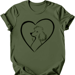 Poodle Heart Dog T Shirt Gift For Dog Lover
