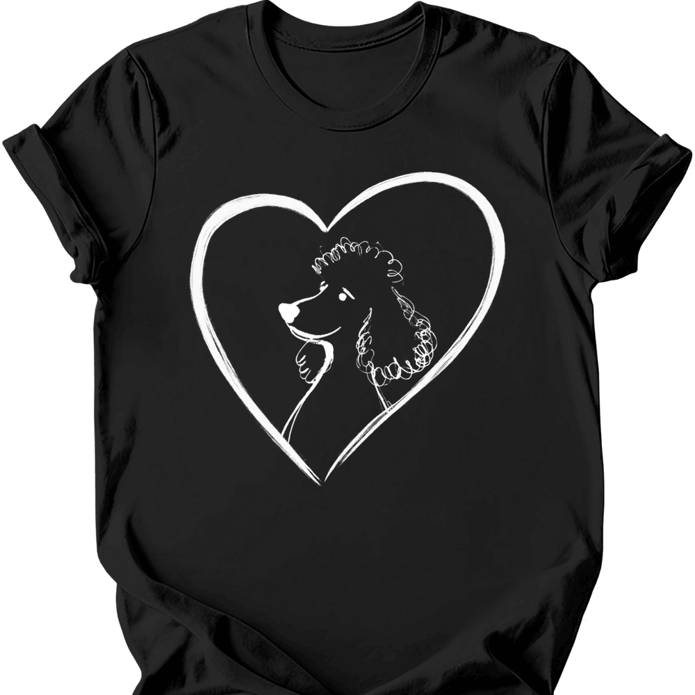 Poodle Heart Dog T Shirt Gift For Dog Lover