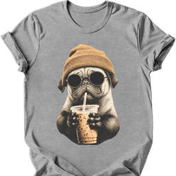 Pug Hipster Dog T Shirt Gift For Dog Lover