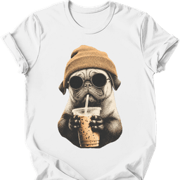 Pug Hipster Dog T Shirt Gift For Dog Lover