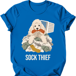 Poodle Sock Thief T Shirt Gift For Dog Lover