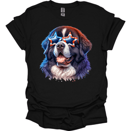 Saint Bernard Patriot Series T Shirt Gift For Dog Lover