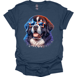 Saint Bernard Patriot Series T Shirt Gift For Dog Lover