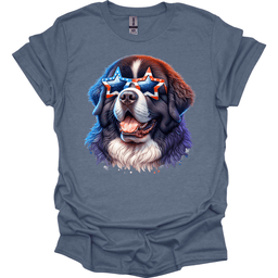Saint Bernard Patriot Series T Shirt Gift For Dog Lover