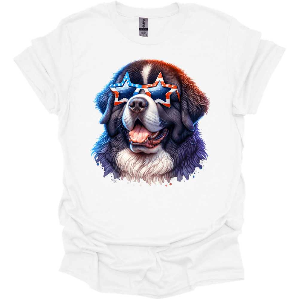 Saint Bernard Patriot Series T Shirt Gift For Dog Lover