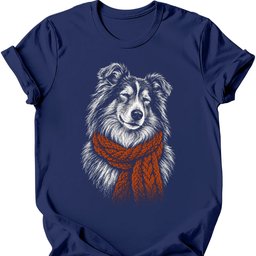 Rough Collie Winter Dog T Shirt Gift For Dog Lover
