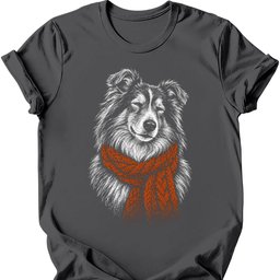 Rough Collie Winter Dog T Shirt Gift For Dog Lover