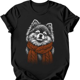 Pomeranian Winter Dog T Shirt Gift For Dog Lover