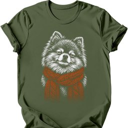 Pomeranian Winter Dog T Shirt Gift For Dog Lover
