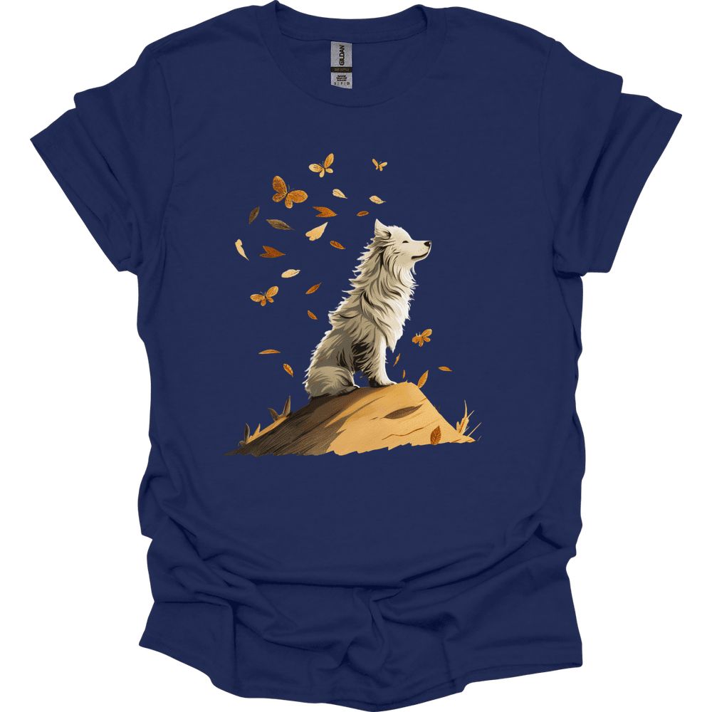 Samoyed Fall Dog T Shirt Gift For Dog Lover