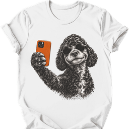 Portuguese Water Dog Selfie Dog T Shirt Gift For Dog Lover