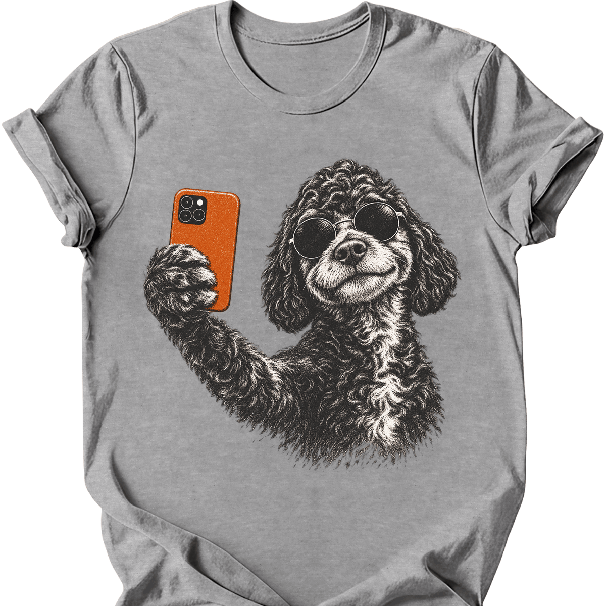 Portuguese Water Dog Selfie Dog T Shirt Gift For Dog Lover
