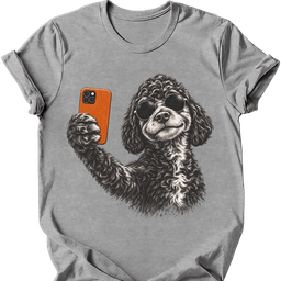 Portuguese Water Dog Selfie Dog T Shirt Gift For Dog Lover