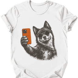 Schipperke Selfie Dog T Shirt Gift For Dog Lover