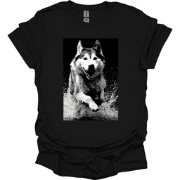 Siberian Husky Puddle Dog T Shirt Gift For Dog Lover