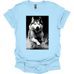 Siberian Husky Puddle Dog T Shirt Gift For Dog Lover