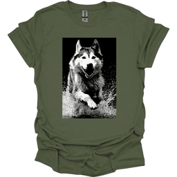 Siberian Husky Puddle Dog T Shirt Gift For Dog Lover