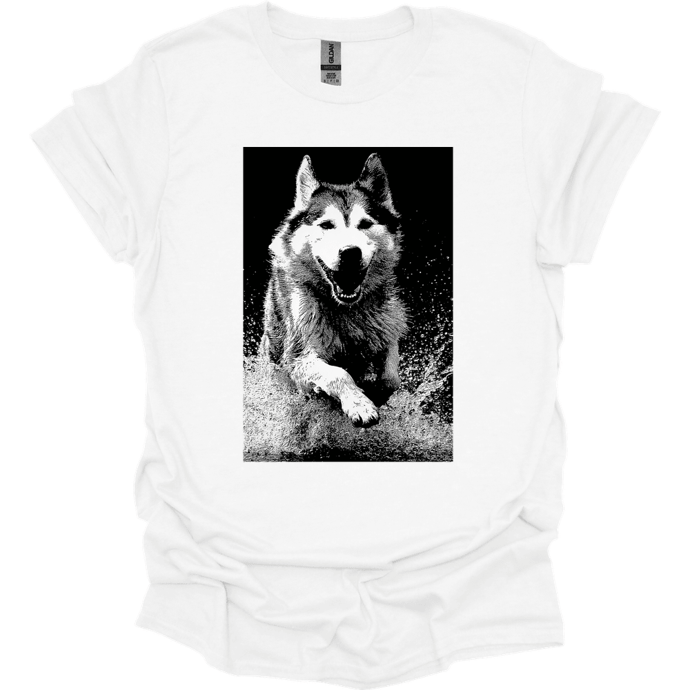 Siberian Husky Puddle Dog T Shirt Gift For Dog Lover