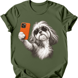 Shih Tzu Selfie Dog T Shirt Gift For Dog Lover