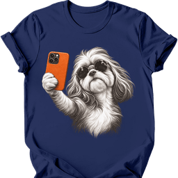 Shih Tzu Selfie Dog T Shirt Gift For Dog Lover