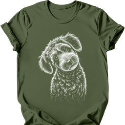Sheepadoodle Tilted Dog T Shirt Gift For Dog Lover