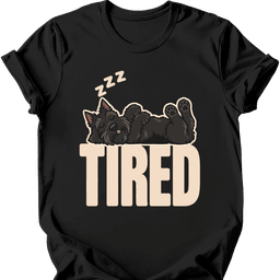 Scottish Terrier Tired Dog T Shirt Gift For Dog Lover
