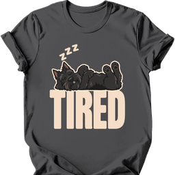Scottish Terrier Tired Dog T Shirt Gift For Dog Lover