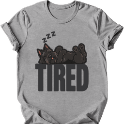 Scottish Terrier Tired Dog T Shirt Gift For Dog Lover