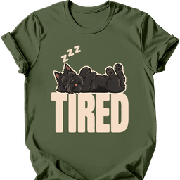 Scottish Terrier Tired Dog T Shirt Gift For Dog Lover