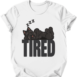 Scottish Terrier Tired Dog T Shirt Gift For Dog Lover