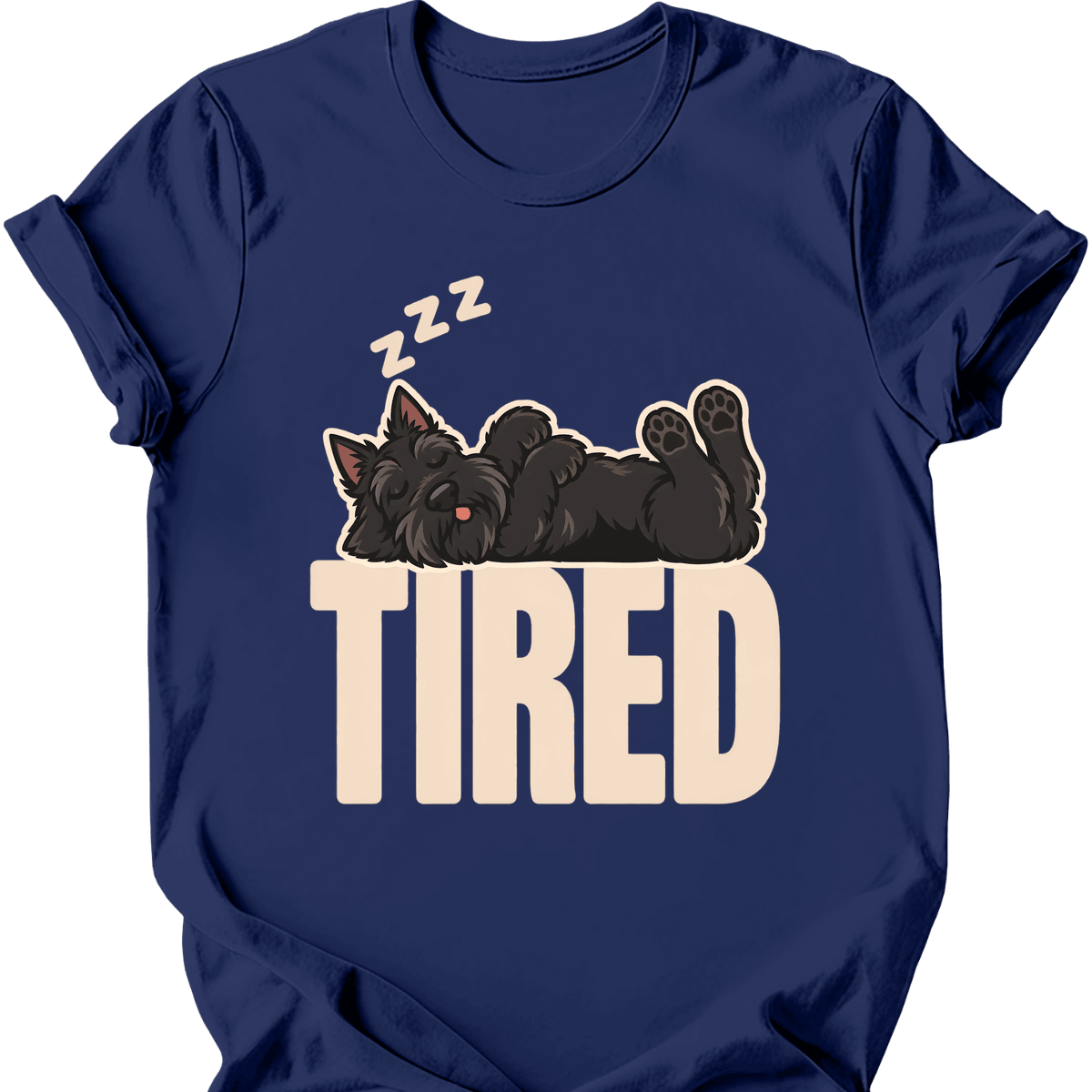 Scottish Terrier Tired Dog T Shirt Gift For Dog Lover
