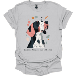 Springer Spaniel Live Like The Gate Was Left Open T Shirt Gift For Dog Lover