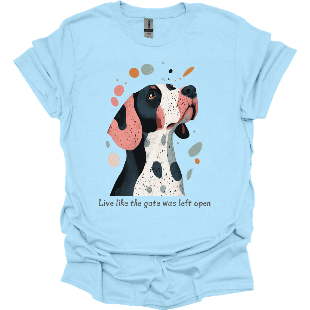 Springer Spaniel Live Like The Gate Was Left Open T Shirt Gift For Dog Lover