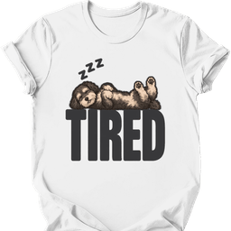 Schnoodle Tired Dog T Shirt Gift For Dog Lover