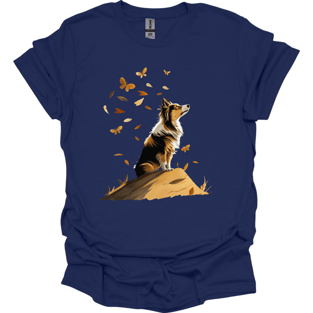 Shetland Sheepdog Fall Dog T Shirt Gift For Dog Lover