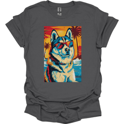 Siberian Husky Summer Dog T Shirt Gift For Dog Lover