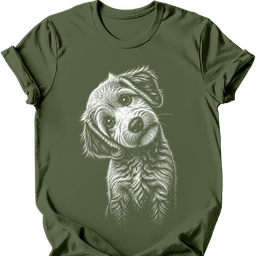 Schnoodle Tilted Dog T Shirt Gift For Dog Lover