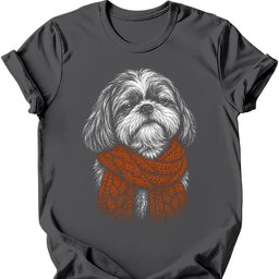 Shih Tzu Winter Dog T Shirt Gift For Dog Lover