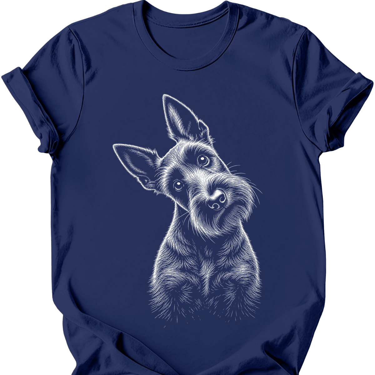 Scottish Terrier Tilted Dog T Shirt Gift For Dog Lover
