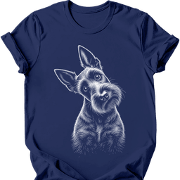 Scottish Terrier Tilted Dog T Shirt Gift For Dog Lover