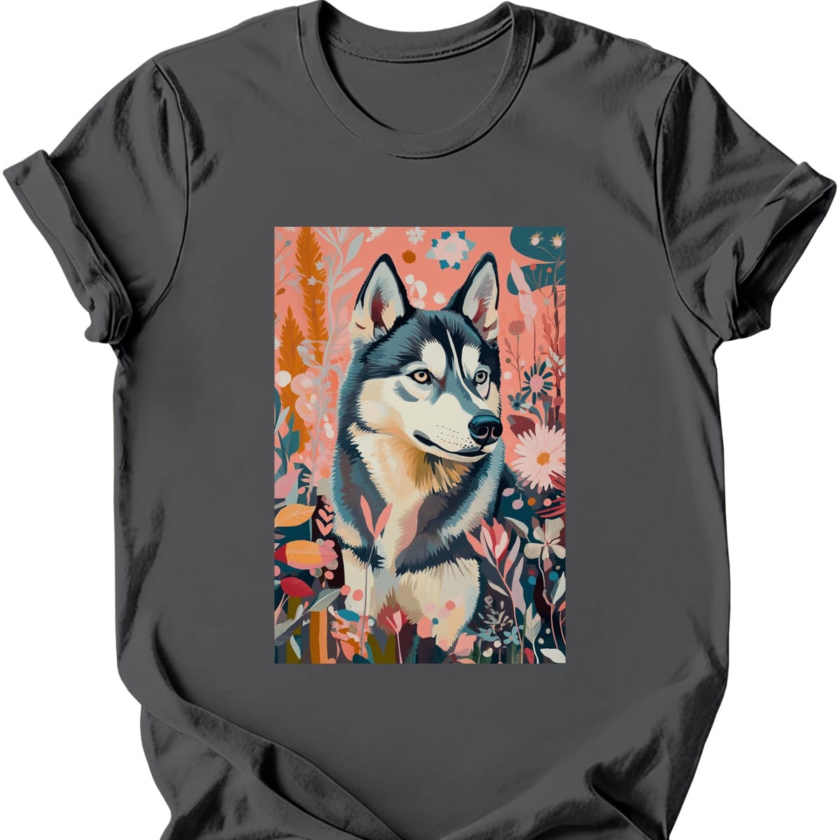 Siberian Husky Boho Dog T Shirt Gift For Dog Lover