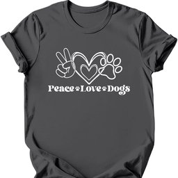 Peace Love Dogs T Shirt Gift For Dog Lover