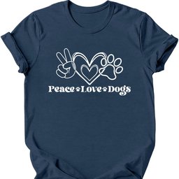 Peace Love Dogs T Shirt Gift For Dog Lover