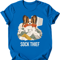 Papillon Sock Thief T Shirt Gift For Dog Lover