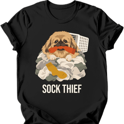 Pekingese Sock Thief T Shirt Gift For Dog Lover